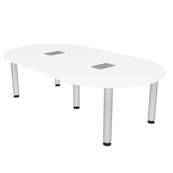 45.25 in W, 84 in L, 29 in H, Engineered Wood Top, White